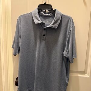 Men's Blue Free Fly Polo Shirt Large